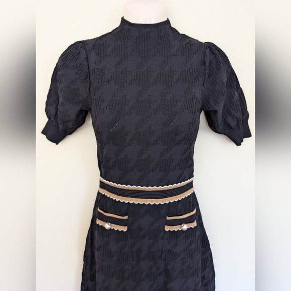 Sandro  Black Knit Dress 2 /Medium / US 6 - Picture 7 of 14